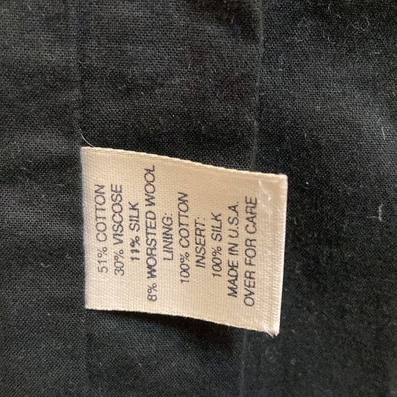 Mayle Black Tonal Striped At-the-Knee Skirt with Silk Insert Kick Pleat - Picture 7 of 9